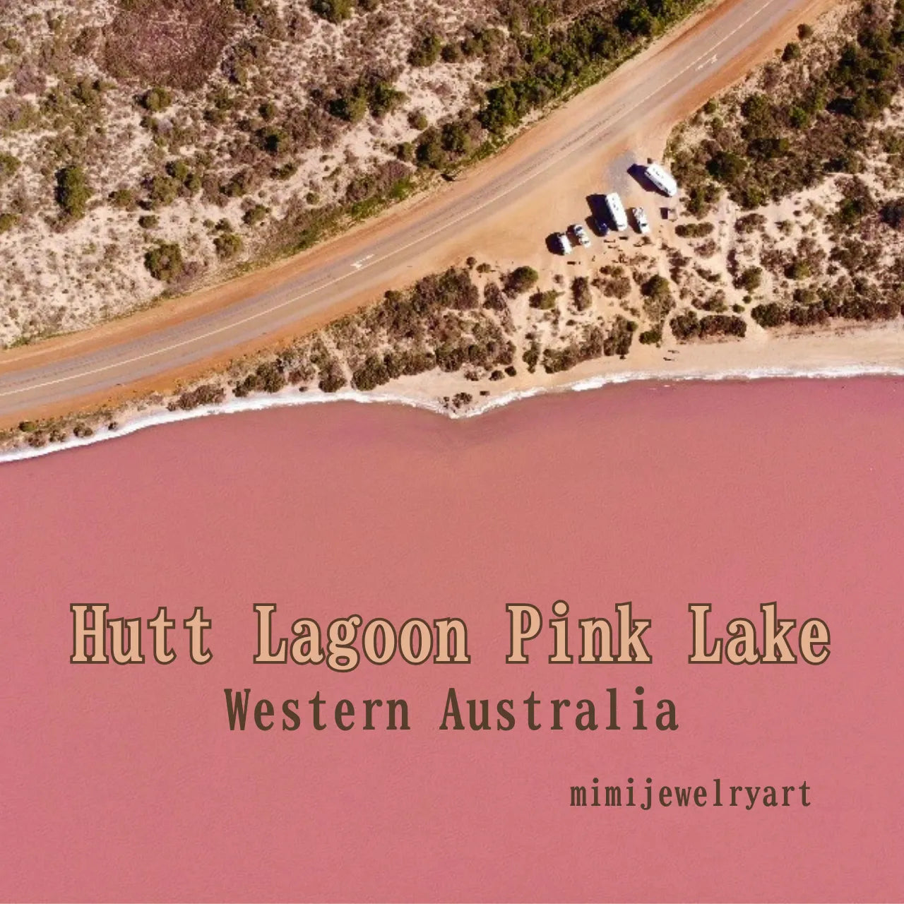 ピンクの湖 Pink Lake -Aussie Color Necklace-