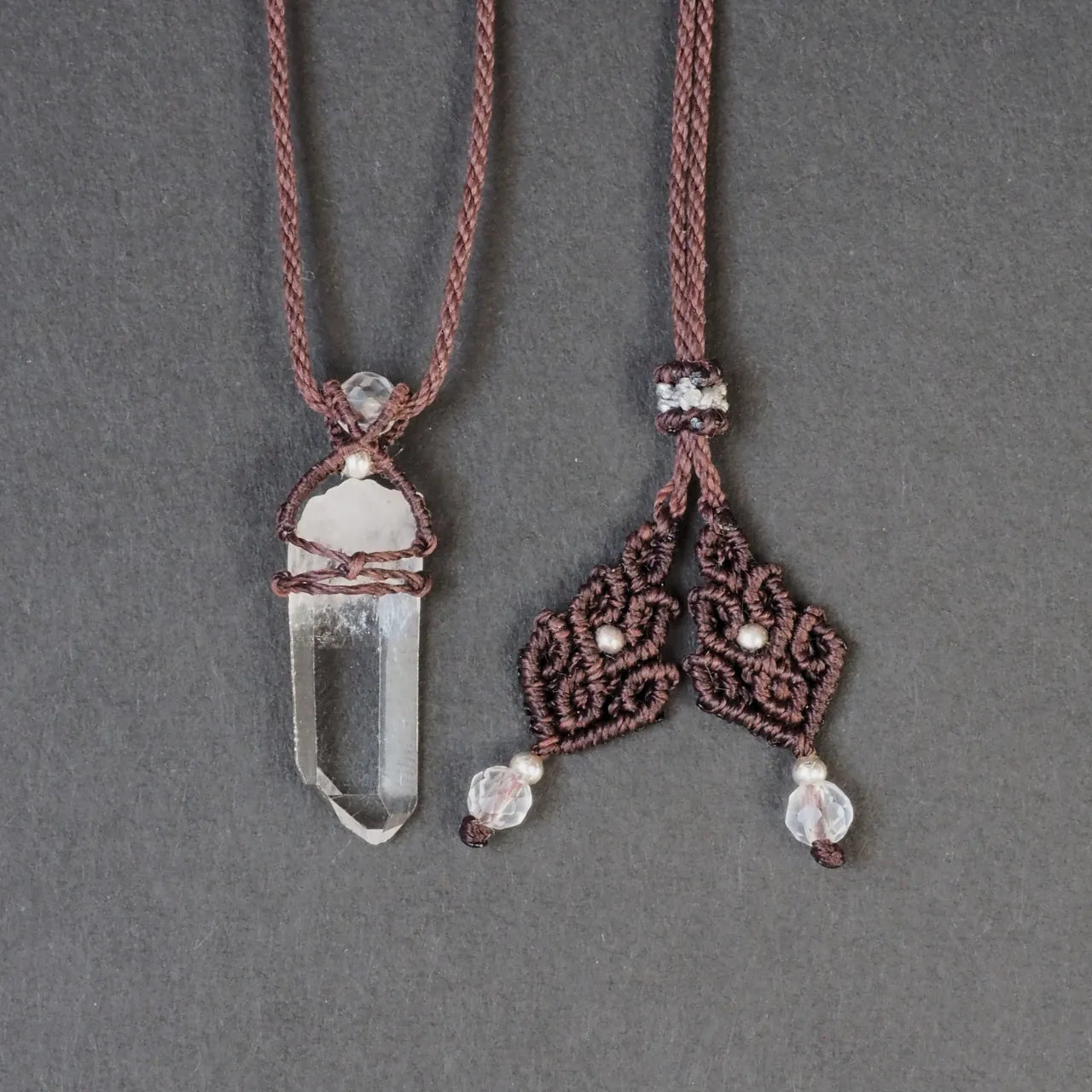 Himalaya Quartz Necklace Brawn (Ganesh Himal)