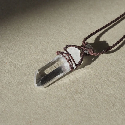 Himalaya Quartz Necklace Brawn (Ganesh Himal)