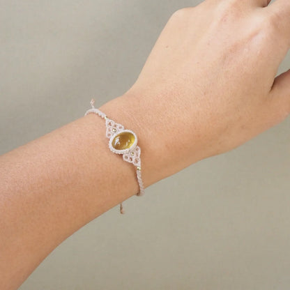 Yellow Dendritic Quart Bracelet