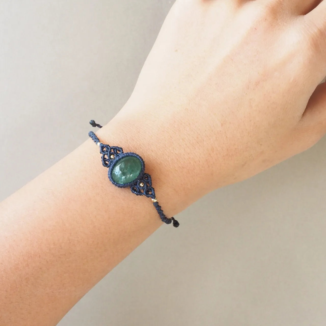 Green Strawberry Quartz Bracelet