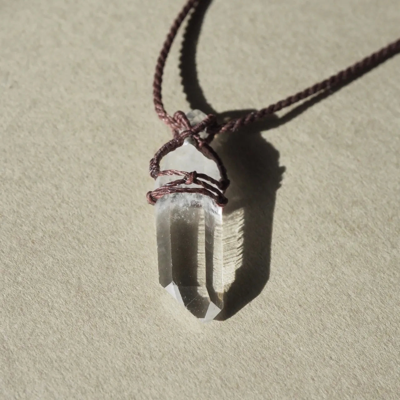 Himalaya Quartz Necklace Brawn (Ganesh Himal)