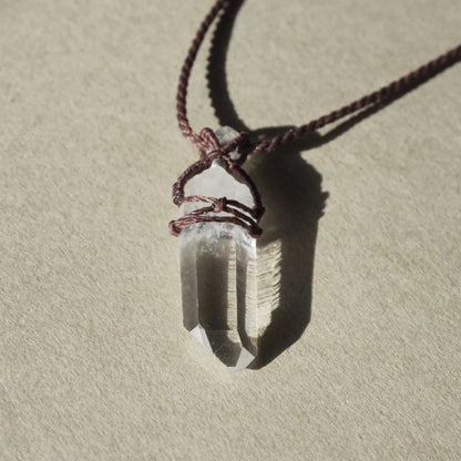 Himalaya Quartz Necklace Brawn (Ganesh Himal)