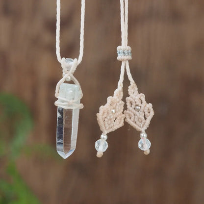 Himalaya Quartz Necklace Ivory (Ganesh Himal)