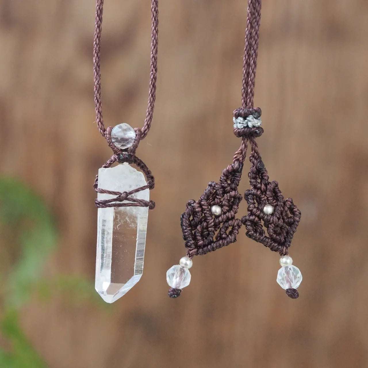 Himalaya Quartz Necklace Brawn (Ganesh Himal)