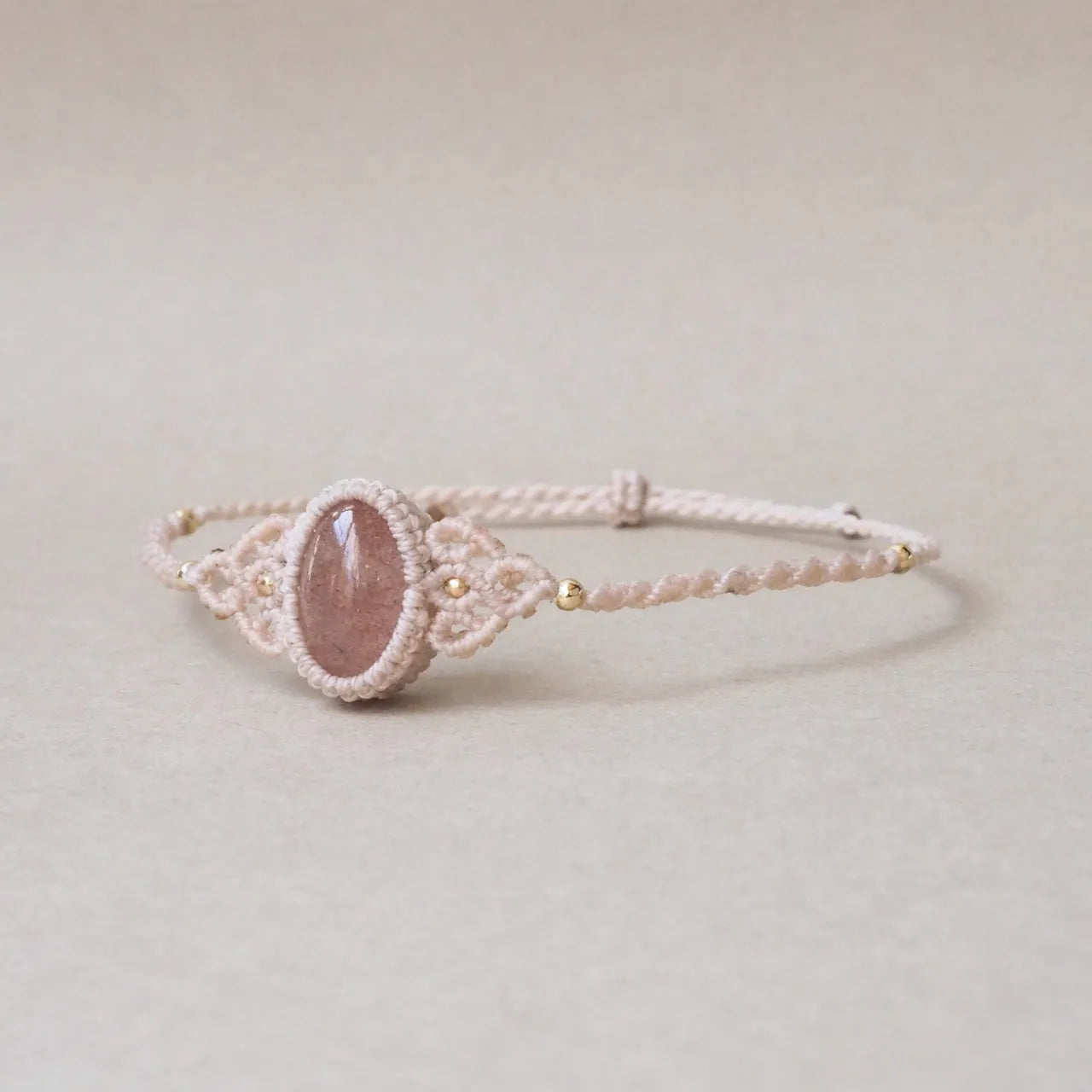Pink Strawberry Quartz Bracelet