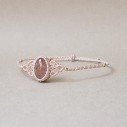 Pink Strawberry Quartz Bracelet