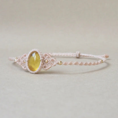 Yellow Dendritic Quart Bracelet