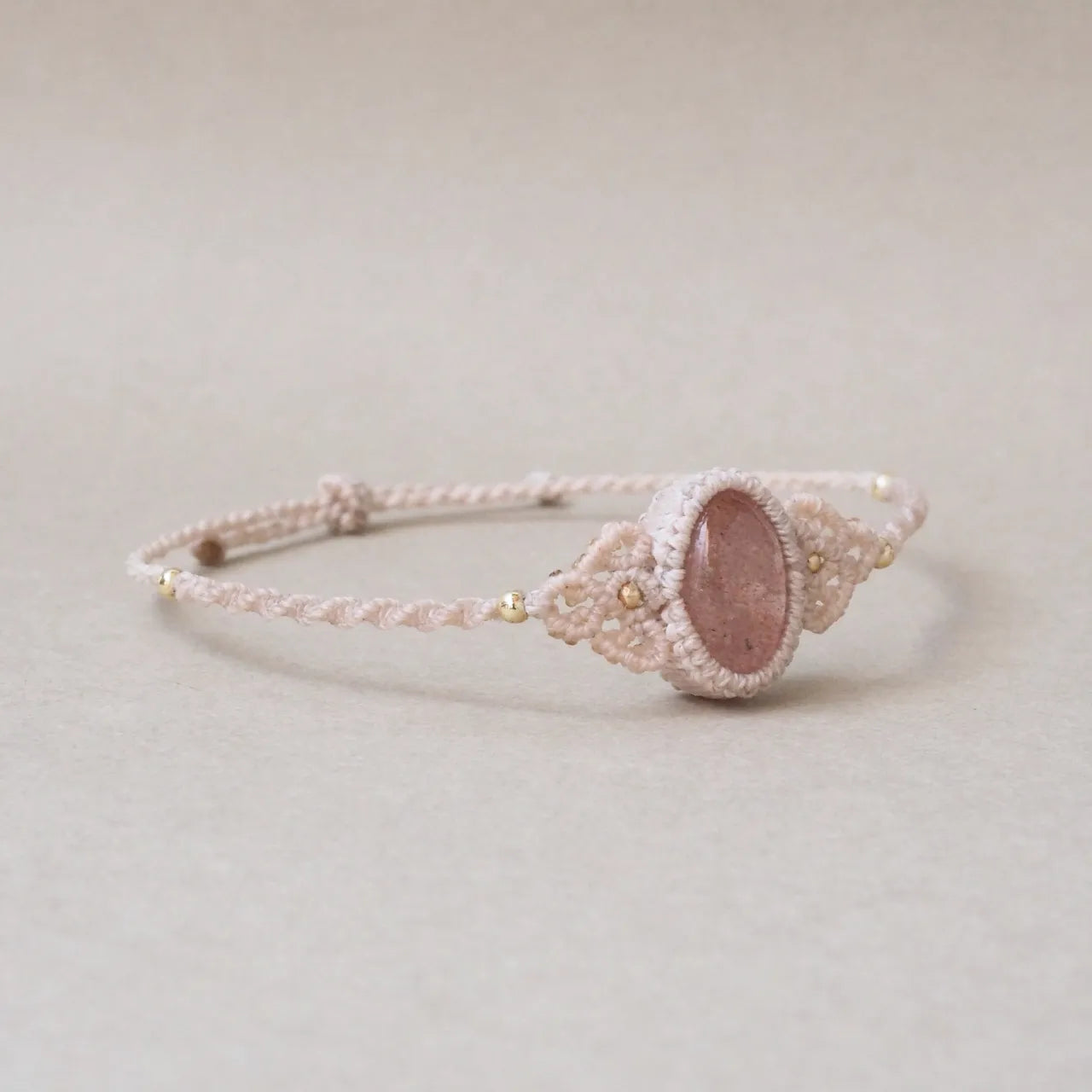 Pink Strawberry Quartz Bracelet