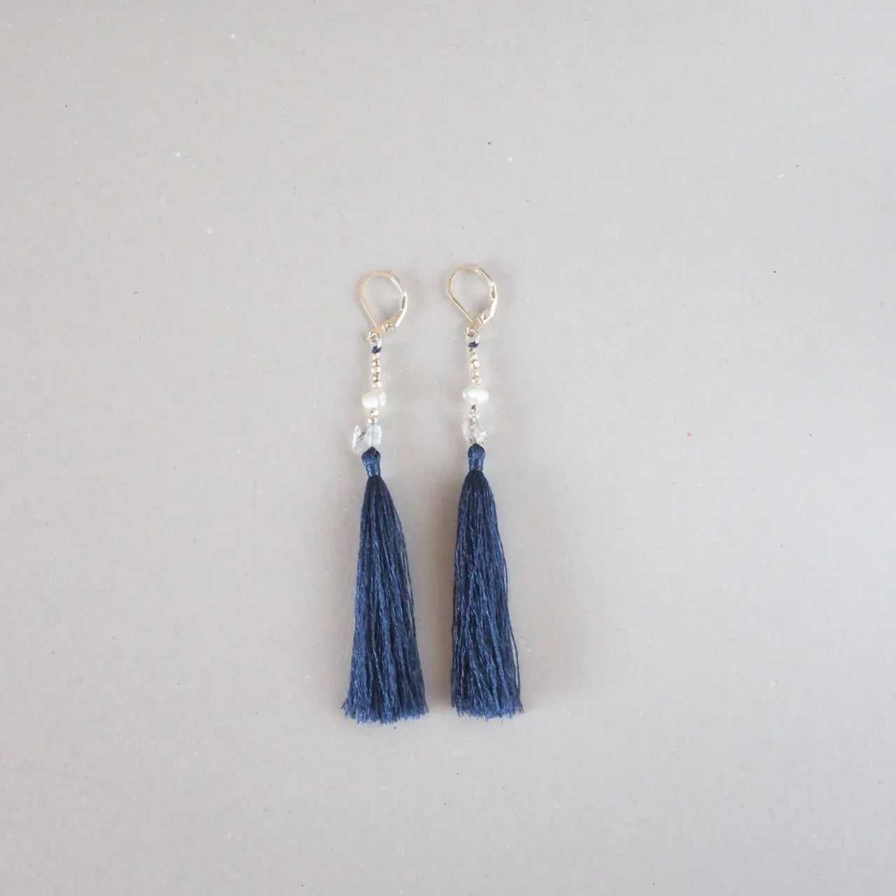 Wild Silk Earrings / Long / 藍