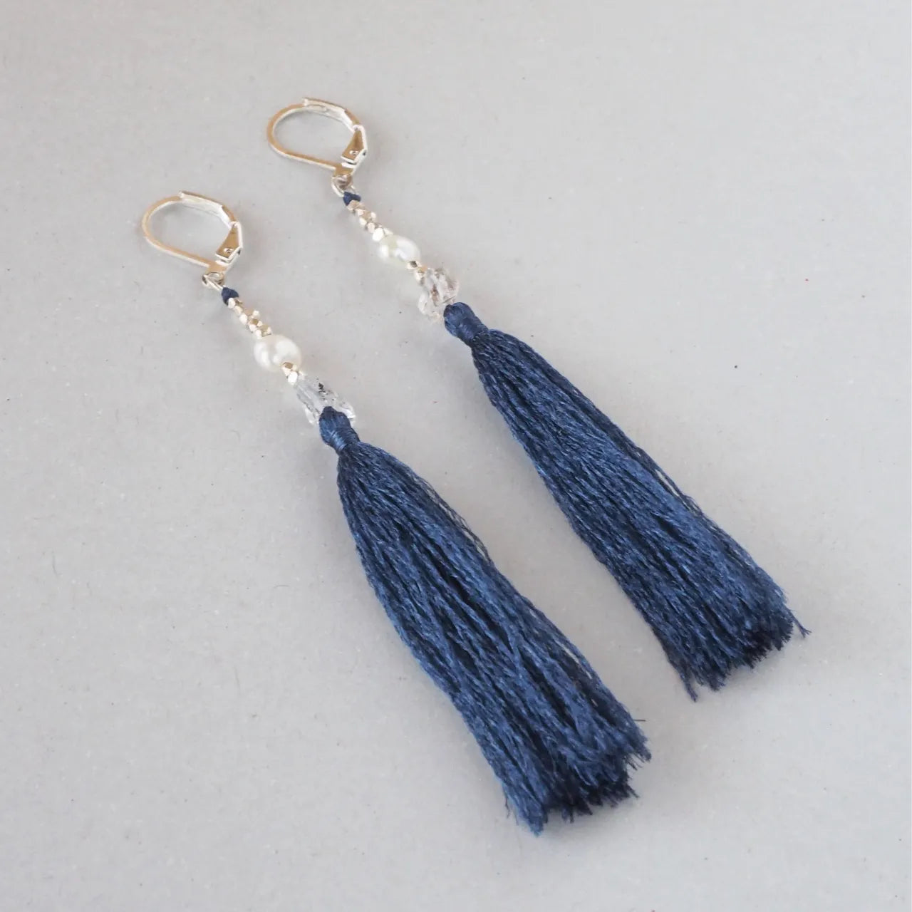 Wild Silk Earrings / Long / 藍