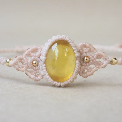 Yellow Dendritic Quart Bracelet