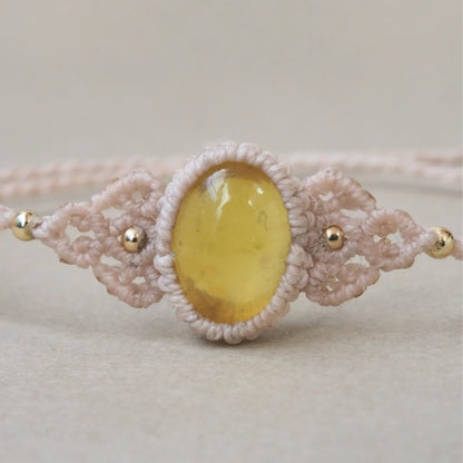 Yellow Dendritic Quart Bracelet