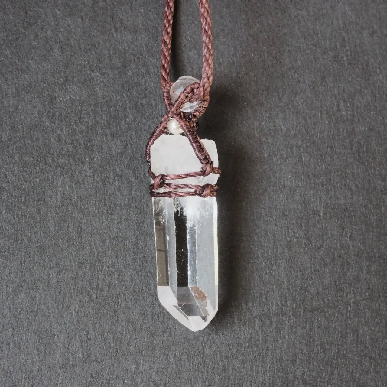 Himalaya Quartz Necklace Brawn (Ganesh Himal)