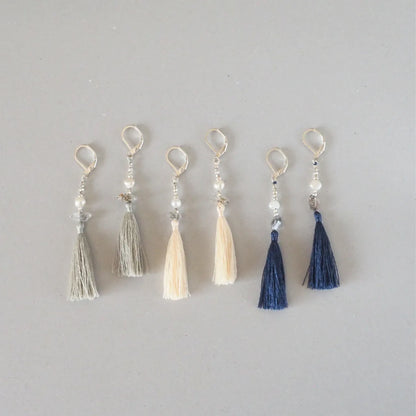 Wild Silk Earrings / Short / 藍