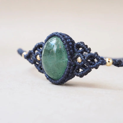 Green Strawberry Quartz Bracelet