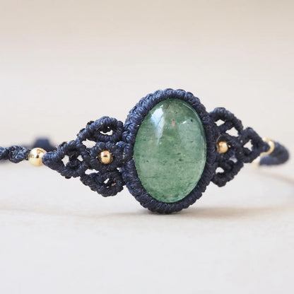 Green Strawberry Quartz Bracelet