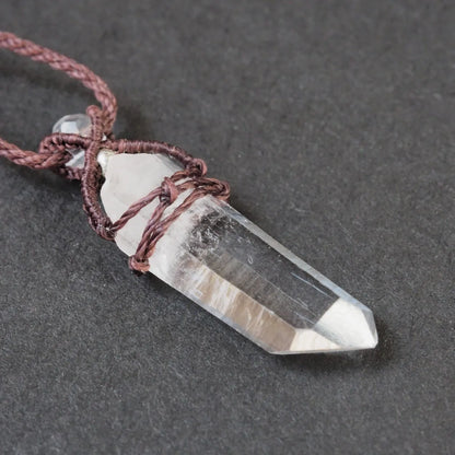 Himalaya Quartz Necklace Brawn (Ganesh Himal)