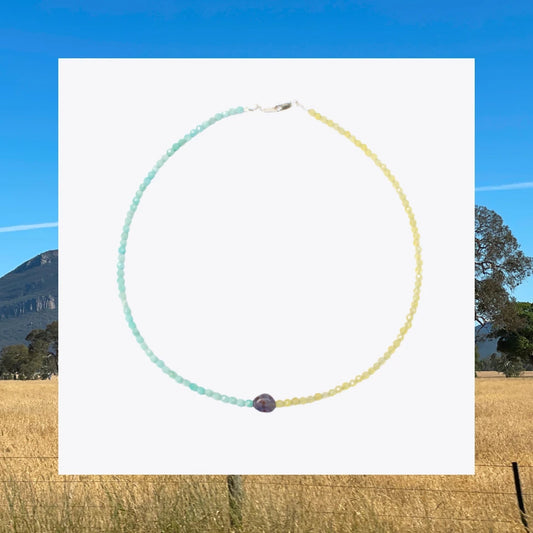 Wheat Field & Sky  -Necklace-