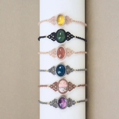 Yellow Dendritic Quart Bracelet